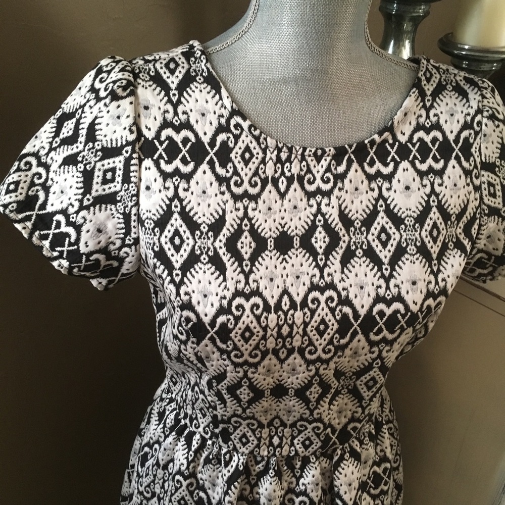 One Clothing Fit & Flare Tribal Print Dress - Picture 7 of 8
